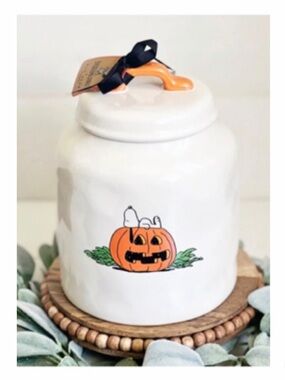 NEW Rae Dunn Halloween Peanuts The Great Pumpkin Snoopy Canister 🎃